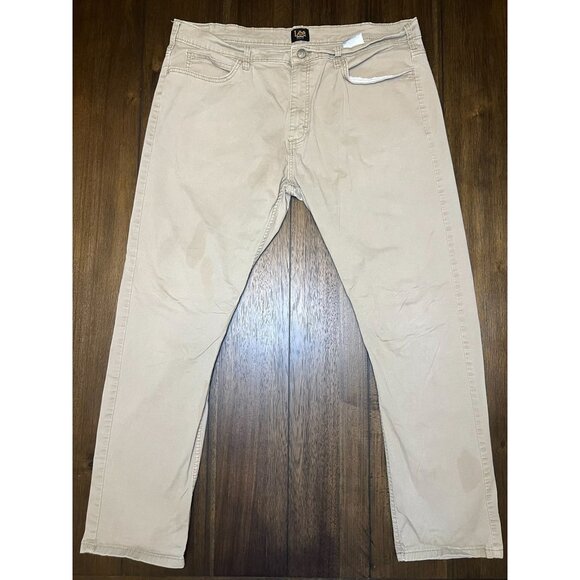 Lee Dungarees Men's Slim Fit Jeans Straight Leg Size 38x30 Ivory Cream - Picture 1 of 5
